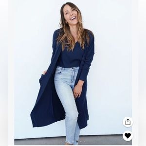 Carly Jean Los Angeles CJLA CJ’s Favorite Ribbed Cardigan Navy small…